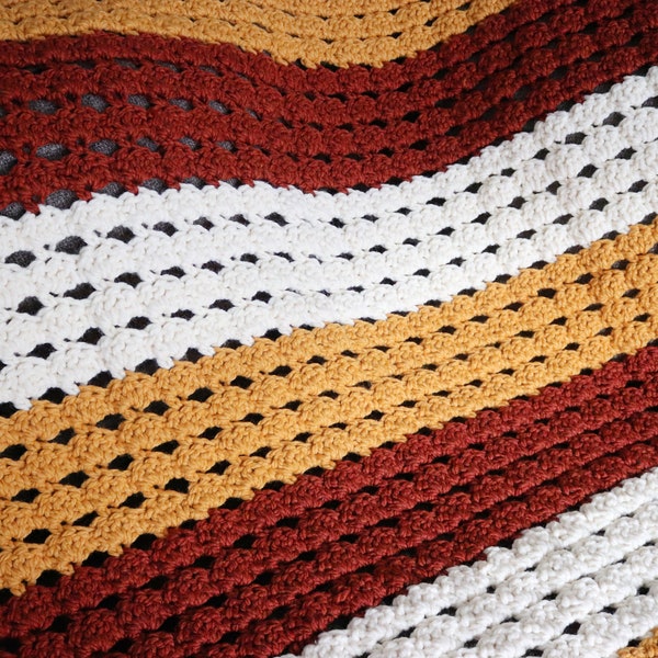 Crochet Throw Blanket Pattern, Fall Throw Blanket, Fall Decor, Autumn Afghan, Crochet Fall Blanket Pattern, Pattern by Amanda Crochets