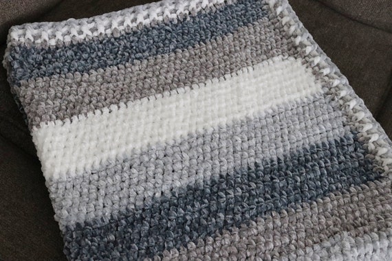 How To Make Bernat Velvet Knit Simple Texture Blanket Online