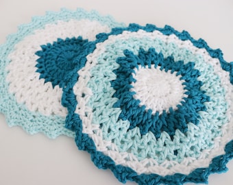 Cotton Dishcloth, Round Dishcloth, Dishcloths, Easy Crochet Dishcloth, Easy Pattern, Instant Download, Pattern by Amanda Crochets