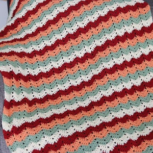 Crochet Throw Blanket Pattern, Fall Theme Blanket, Fall Throw Blanket, Fall Decor, Autumn Afghan, Ripple Blanket, Pattern by Amanda Crochets