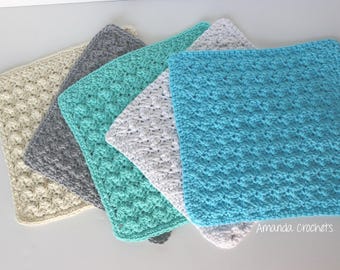 Textured Spa Cloth-Instant Download-Crochet Spa Cloth-Spa Cloth Pattern-Crochet Pattern-Washcloth-Beginner-Pattern by Amanda Crochets