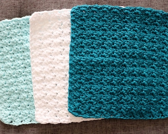 Crochet Dishcloth, Crochet Dishcloth Pattern, Cotton Dishcloth, Dishcloths, Easy Pattern, Instant Download, Pattern by Amanda Crochets