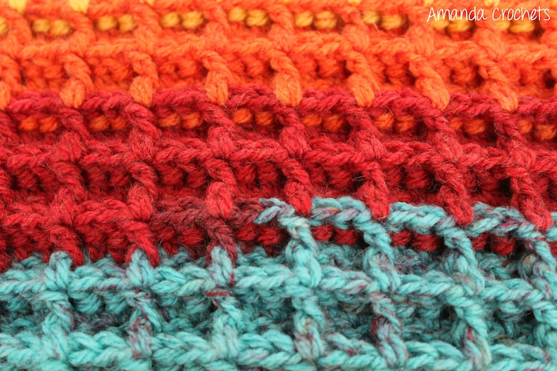 Crochet Baby Blanket Pattern-Instant Download-Baby Blanket Pattern-Baby Afghan-Crochet Pattern-Rainbow Blanket-Pattern by Amanda Crochets image 5