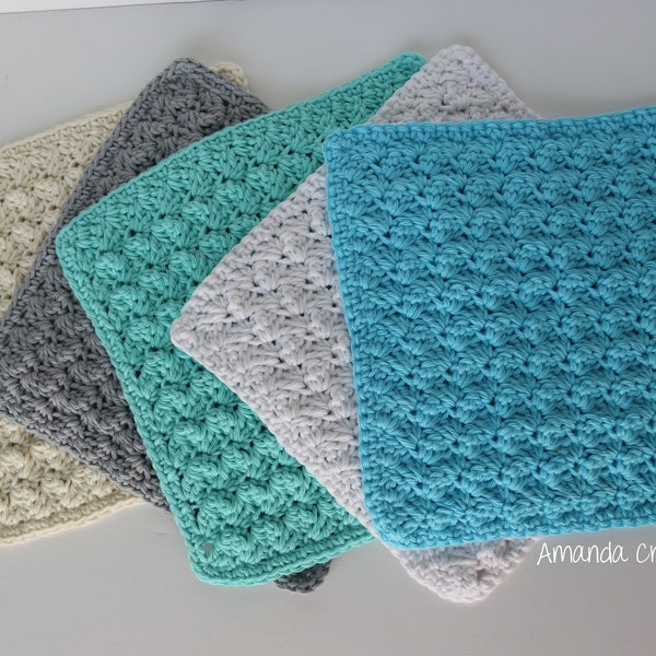 Textured Spa Cloth-Instant Download-Crochet Spa Cloth-Spa Cloth Pattern-Crochet Pattern-Washcloth-Beginner-Pattern by Amanda Crochets