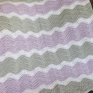 Crochet Baby Blanket Pattern-Instant Download-Baby Blanket Pattern-Crochet Pattern-Modern Chevron Baby Blanket-Pattern by Amanda Crochets image 7