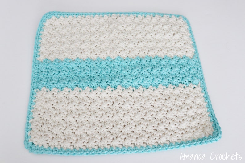 Crochet Dishcloth, Housewarming Gift, Crochet Washcloth, Instant Download, Beginner Pattern, Cotton Dishcloth, Pattern By Amanda Crochets image 3