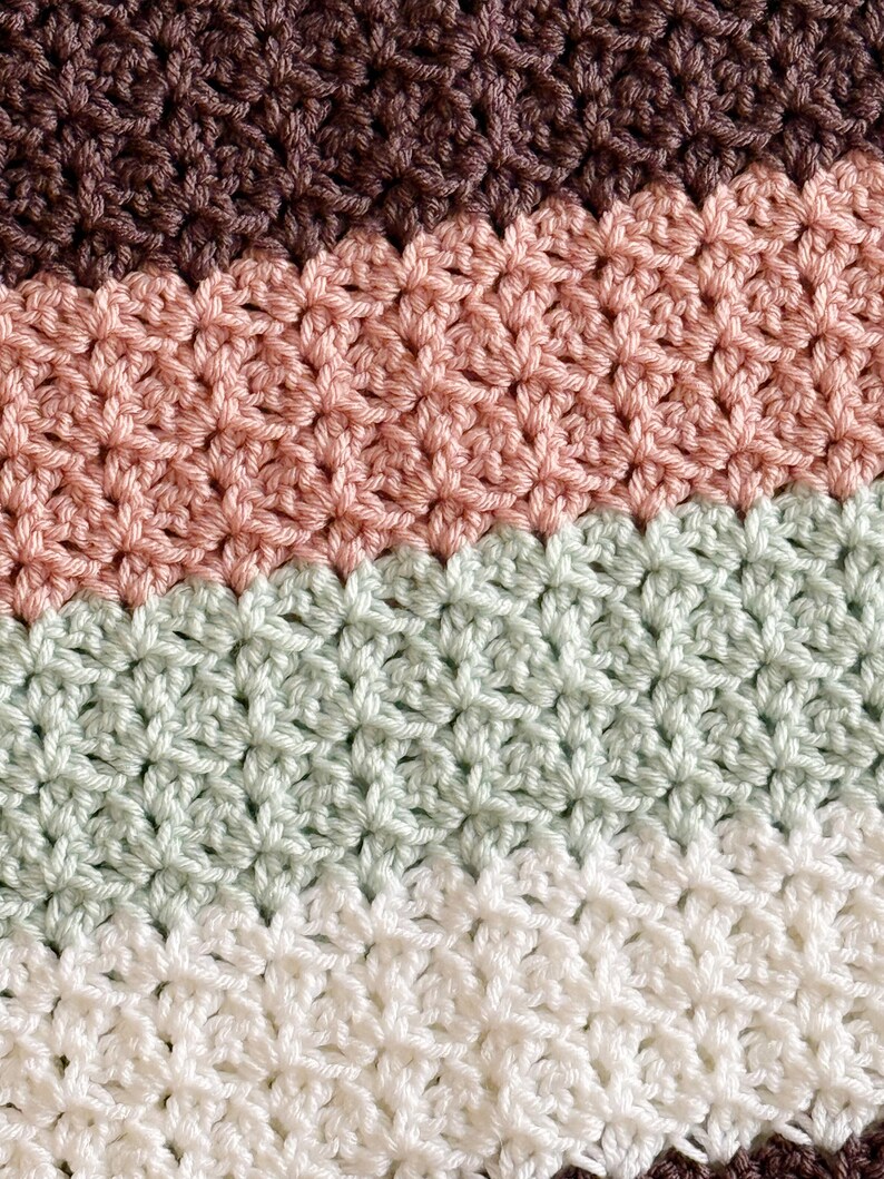 Neopolitan Pattern Neapolitan Crochet Baby Blanket Pattern: Easy Striped Design (PDF ...