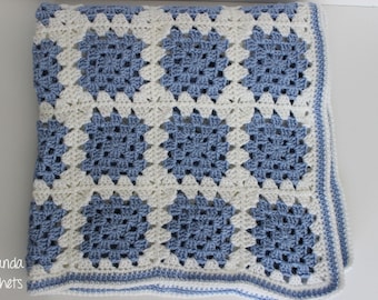 Crochet Baby Blanket Pattern-Instant Download-Baby Blanket Pattern-Granny Square-Crochet Pattern-Pattern by Amanda Crochets