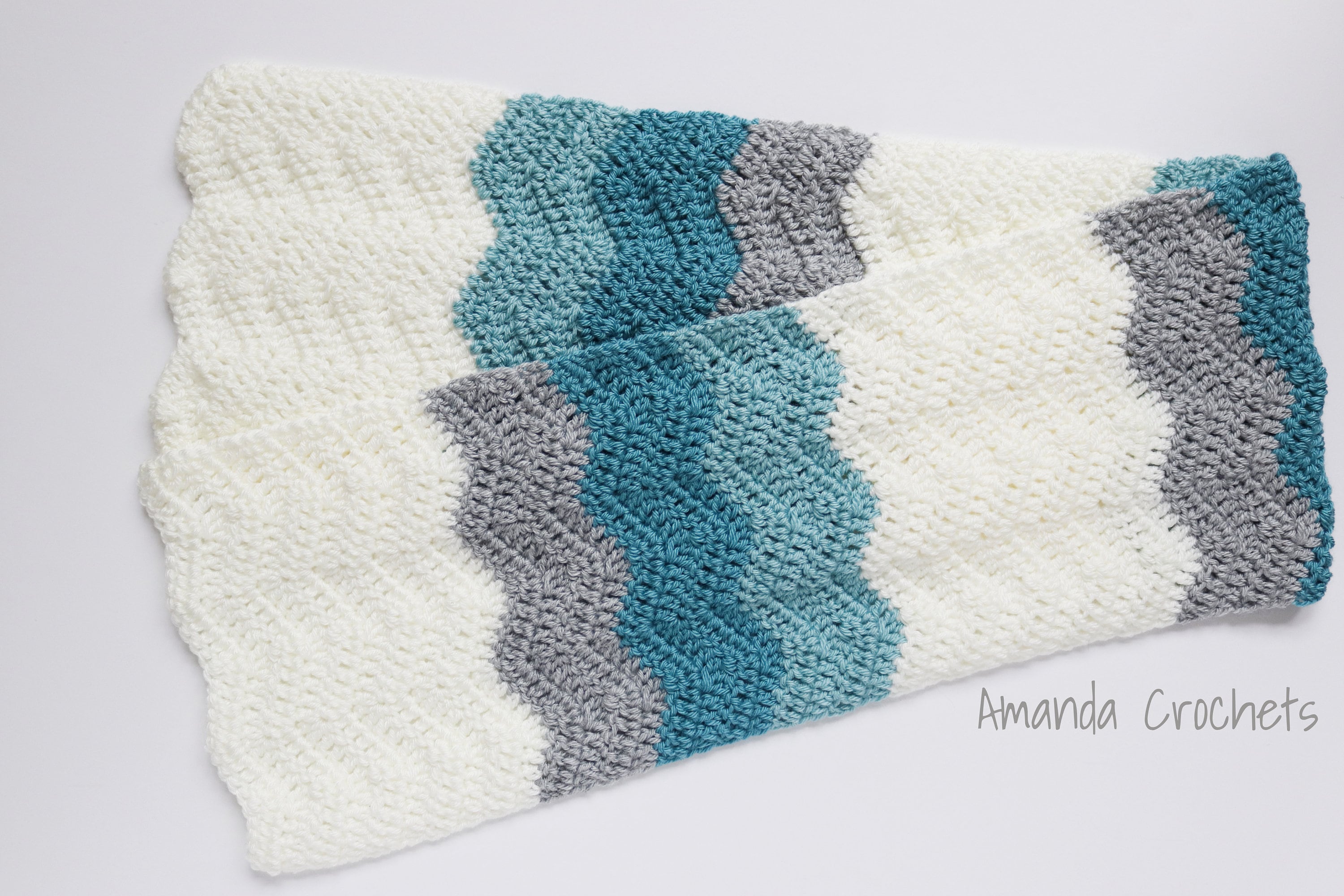 Crochet Scarf Pattern-instant Download-modern Chevron Scarf-scarves ...