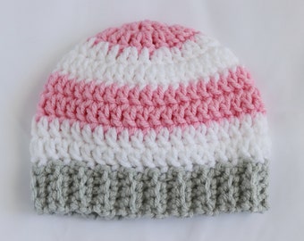 Crochet Baby Hat-Baby Hat Pattern-Easy Crochet Hat Pattern-Hat for Babies-Newborn Baby Hat-Instant Download-Pattern by Amanda Crochets