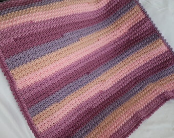 Crochet Baby Blanket Pattern: Easy Self-Striping Afghan (PDF Download)