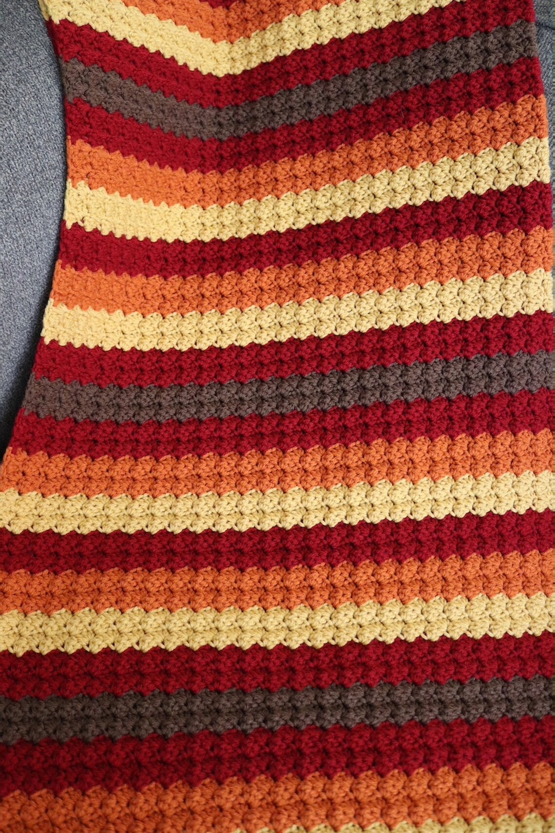 Crochet Throw Blanket Pattern Fall Theme Blanket Fall Throw Etsy