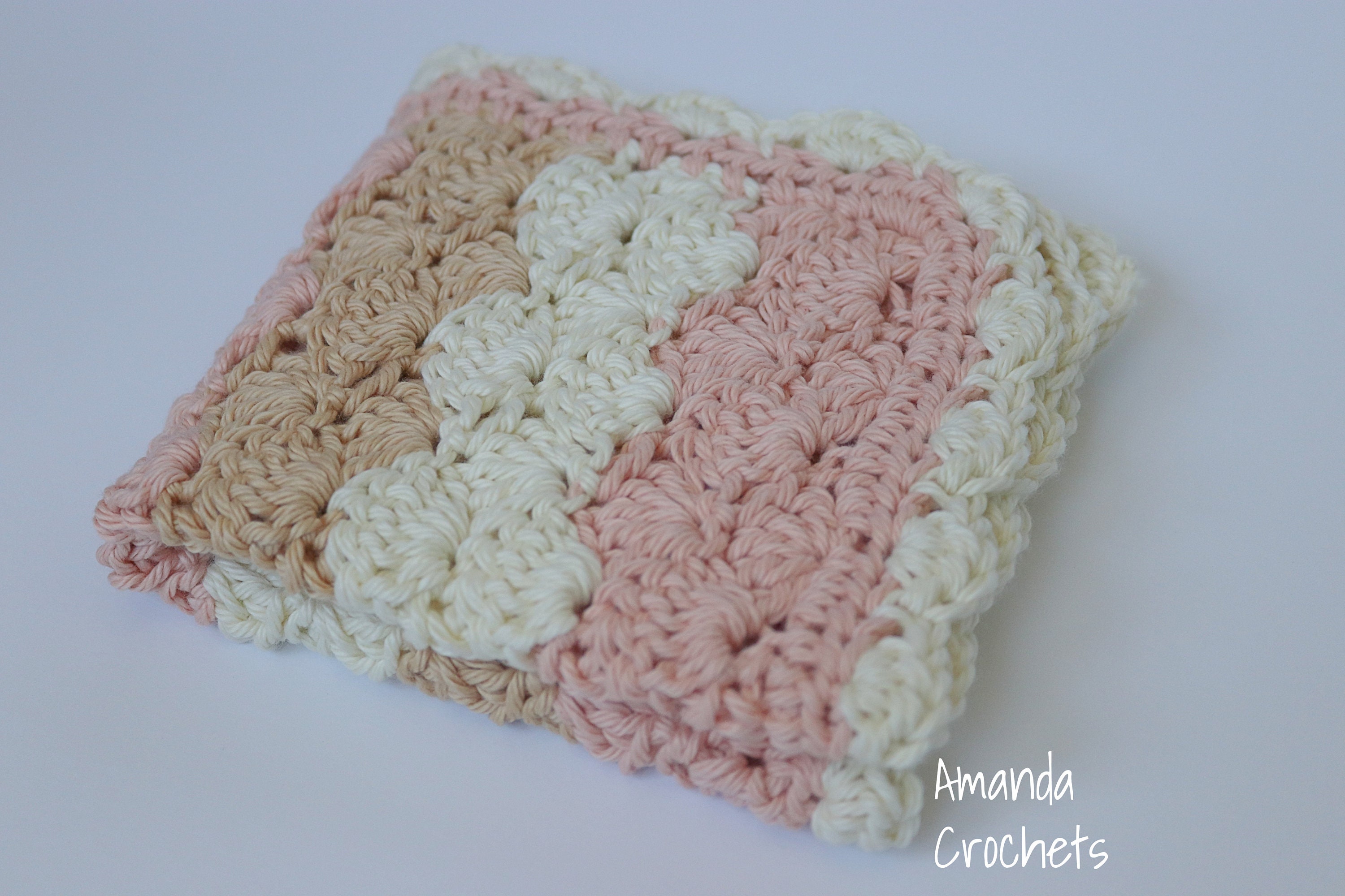 Crochet Dishcloth Shell Stitch Design Crochet Washcloth Etsy