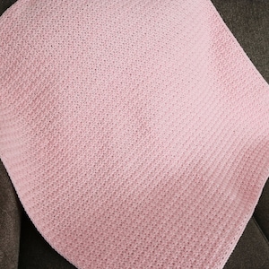 Patrón fácil de manta de bebé a crochet: Afgano texturizado (Descargar PDF)