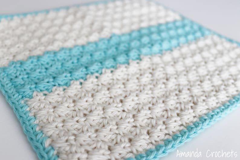 Crochet Dishcloth, Housewarming Gift, Crochet Washcloth, Instant Download, Beginner Pattern, Cotton Dishcloth, Pattern By Amanda Crochets image 1