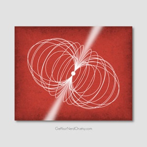 Pulsar Illustration, Abstract Science Art, Outer Space Decor, Astronomy Art Print