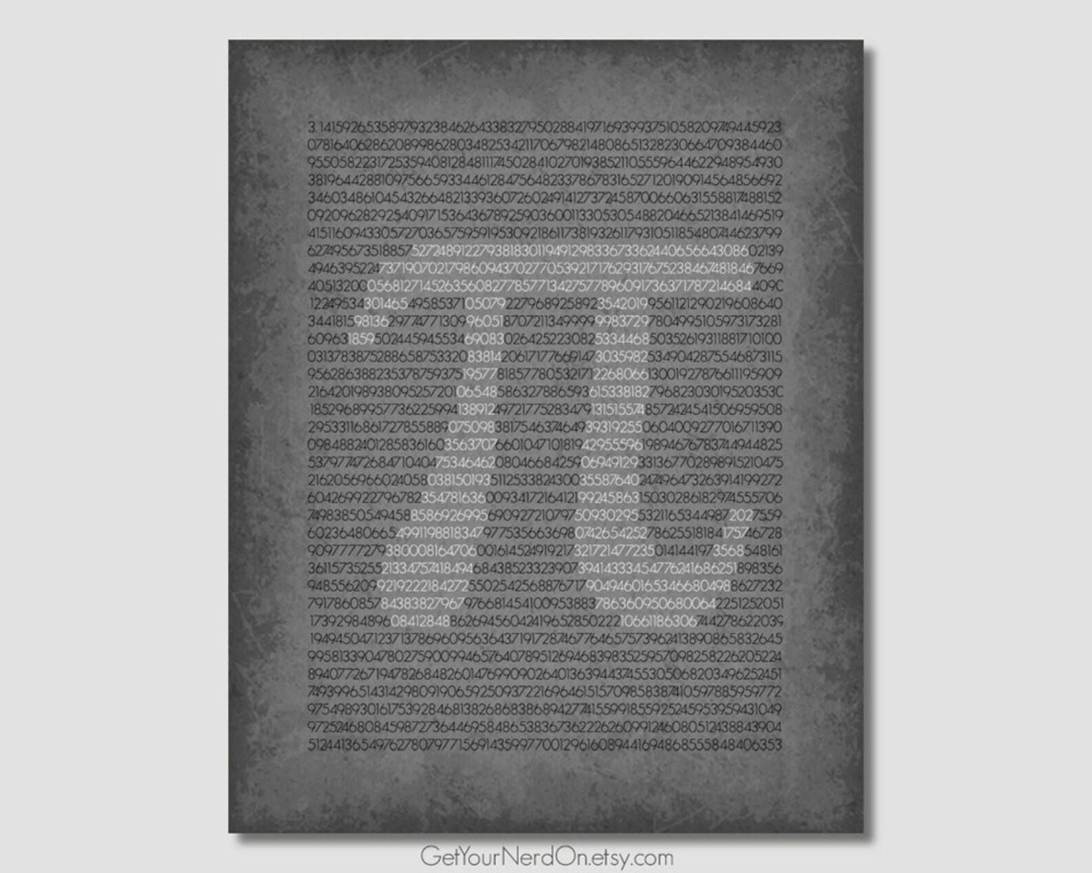 Pi Digits Print Nerdy Math Poster Classroom Decor Unique Etsy