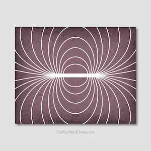 Magnetic Field Print, Abstract Science Art, Unique Teacher Gifts, Nerd Home Decor