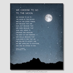 JFK Moon Speech, We Choose To Go To The Moon, 1969 Moon Landing, Best Astronomy Gifts