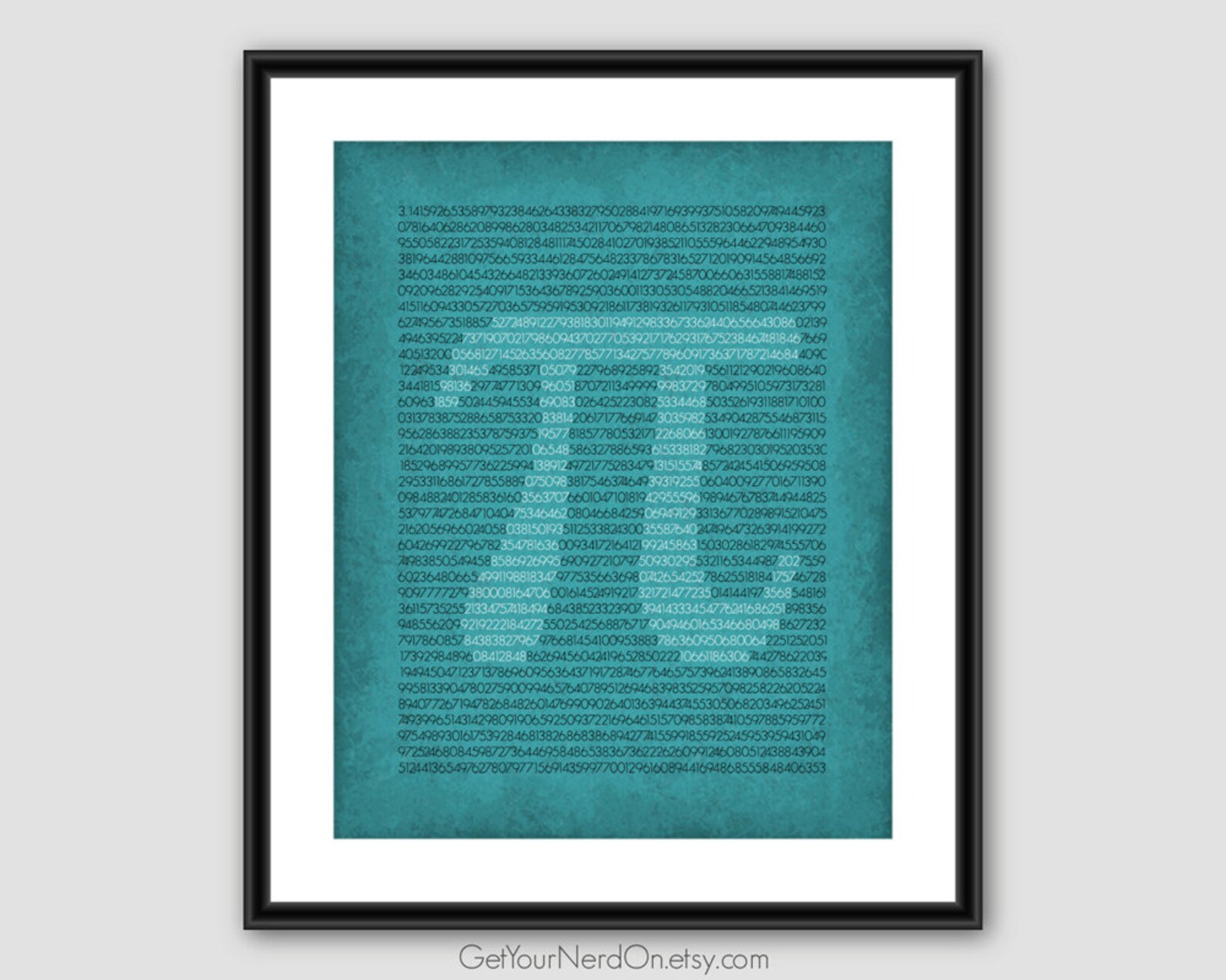 Pi Digits Print Nerdy Math Poster Classroom Decor Unique Etsy