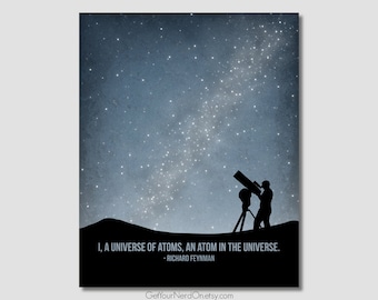 I A Universe, Inspirational Astronomy Quote Print, Unique Science Teacher Gift Idea