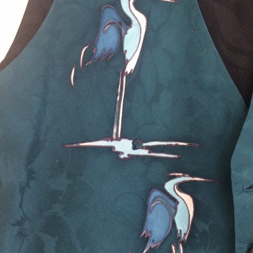 Adult Blue shops Heron Silk Vest
