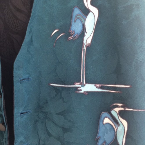 Adult Blue shops Heron Silk Vest