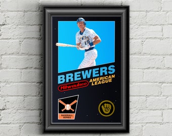 Milwaukee Brewers Retro NES Box Art Print- Robin Yount