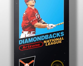 Arizona Diamondbacks Retro NES Box Art Print- Paul Goldschmidt