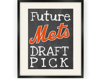 New York Mets- Future Draftpick Chalkboard Print