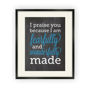 Fearfully and Wonderfully Made- Boys Room Print