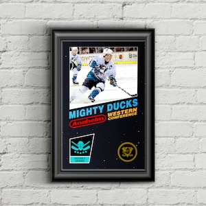 Anaheim Mighty Ducks Retro NES Box Art Print- Paul Kariya