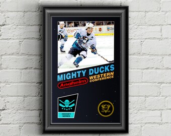 Anaheim Mighty Ducks Retro NES Box Art Print- Paul Kariya