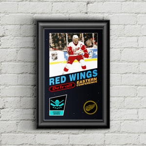Detroit Red Wings Retro NES Box Art Print- Steve Yzerman