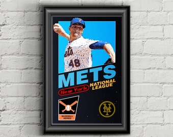 New York Mets Retro NES Box Art Print- Jacob deGrom