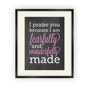 Fearfully and Wonderfully Made- Girls Room Print