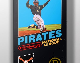 Pittsburgh Pirates Retro NES Box Art Print- Starling Marte