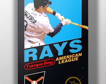 Tampa Bay Rays Retro NES Box Art Print- Evan Longoria