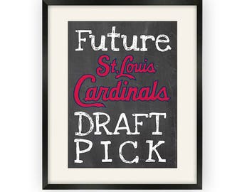 St. Louis Cardinals- Future Draftpick Chalkboard Print