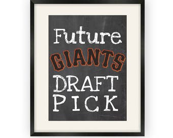 San Francisco Giants- Future Draft Pick Chalkboard Print