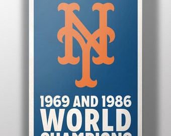 New York Mets World Champions Print