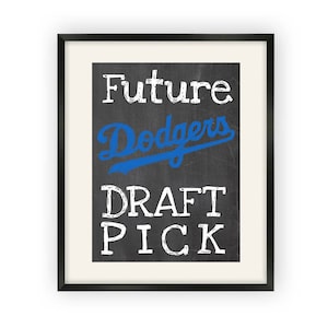 Los Angeles Dodgers- Future Draft Pick Chalkboard Print