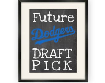 Los Angeles Dodgers- Future Draft Pick Chalkboard Print
