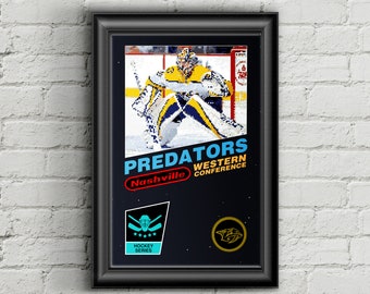 Nashville Predators Retro NES Box Art Print- Pekka Rinne
