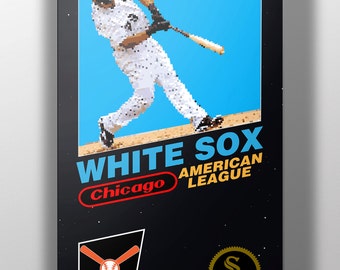 Chicago White Sox Retro NES Box Art Print- Jose Abreu