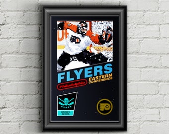 Philadelphia Flyers Retro NES Box Art Print