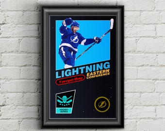 Tampa Bay Lightning Retro NES Box Art Print- Nikita Kucherov