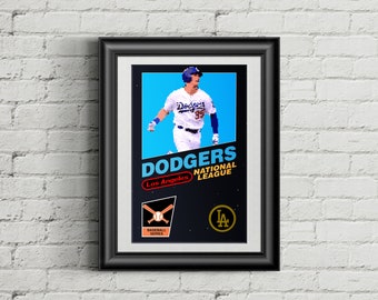 Los Angeles Dodgers Retro NES Box Art Print- Cody Bellinger