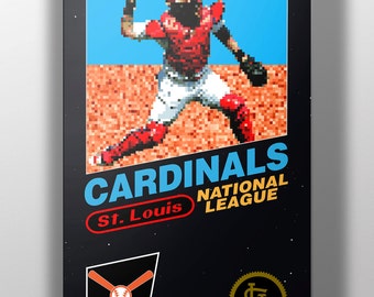 St. Louis Cardinals Retro NES Box Art Print- Yadier Molina