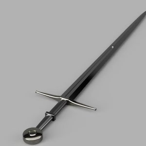 Witcher Eskel style Costume Prop Steel Sword, STL file for 3D Printing
